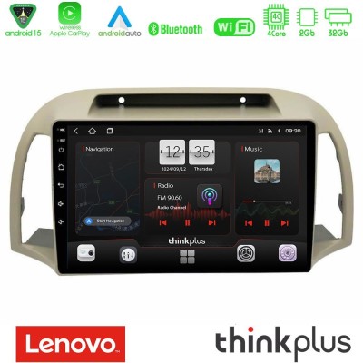 Lenovo Thinkplus Series 4Core Android15 2+32GB  Nissan Micra K12 2002-2010 Navigation Multimedia Tablet 9