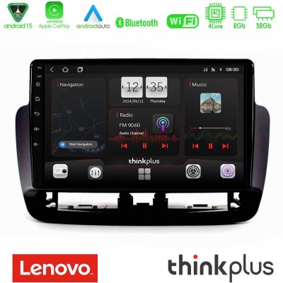 Lenovo Thinkplus Series 4Core Android15 2+32GB  Seat Ibiza 2012-2015 Navigation Multimedia Tablet 9
