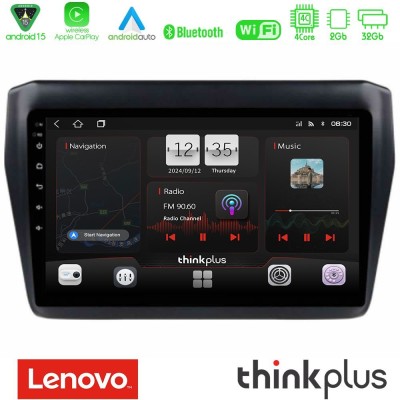 Lenovo Thinkplus Series 4Core Android15 2+32GB  Suzuki Swift 2017-2023 Navigation Multimedia Tablet 9