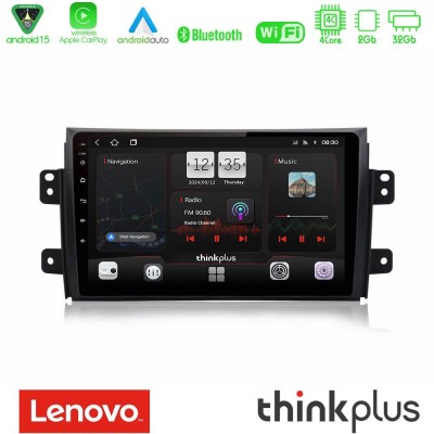 Lenovo Thinkplus Series 4Core Android15 2+32GB  Suzuki SX4 2006-2014 Fiat Sedici 2006-2014 Navigation Multimedia Tablet 9