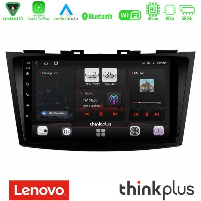 Lenovo Thinkplus Series 4Core Android15 2+32GB  Suzuki Swift 2011-2016 Navigation Multimedia Tablet 9