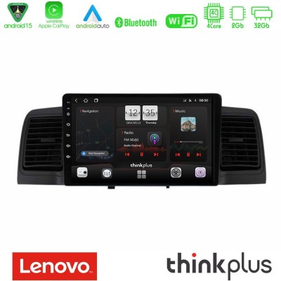 Lenovo Thinkplus Series 4Core Android15 2+32GB  Toyota Corolla 2002-2006 Navigation Multimedia Tablet 9