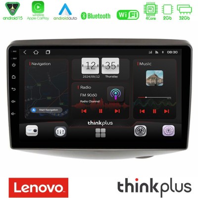 Lenovo Thinkplus Series 4Core Android15 2+32GB  Toyota Yaris 1999 - 2006 Navigation Multimedia Tablet 9