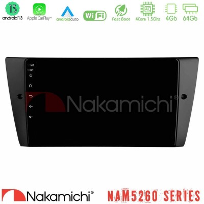 Nakamichi NAM5260 Series 4Core Android13 4+64GB BMW 3 Series 2006-2011 Navigation Multimedia Tablet 9