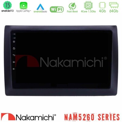Nakamichi NAM5260 Series 4Core Android13 4+64GB Fiat Stilo Navigation Multimedia Tablet 9