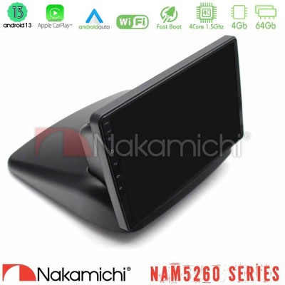 Nakamichi NAM5260 Series 4Core Android13 4+64GB Fiat Doblo 2002-2009 Navigation Multimedia Tablet 10