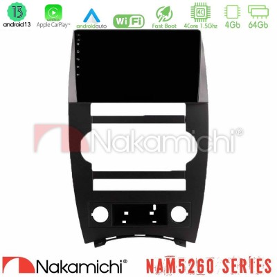 Nakamichi NAM5260 Series 4Core Android13 4+64GB Jeep Commander 2007-2008 Navigation Multimedia Tablet 9