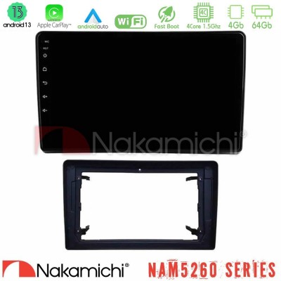 Nakamichi NAM5260 Series 4Core Android13 4+64GB Chrysler / Dodge / Jeep Navigation Multimedia Tablet 10
