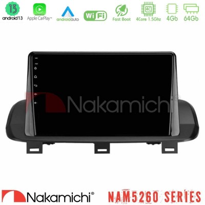 Nakamichi NAM5260 Series 4Core Android13 4+64GB Nissan Qashqai J12 & X-Trail T33 Navigation Multimedia Tablet 10