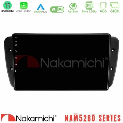 Nakamichi NAM5260 Series 4Core Android13 4+64GB Seat Ibiza 2008-2012 Navigation Multimedia Tablet 9