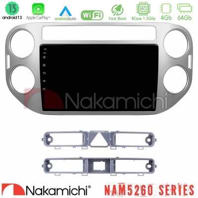 Nakamichi NAM5260 Series 4Core Android13 4+64GB VW Tiguan Navigation Multimedia Tablet 9