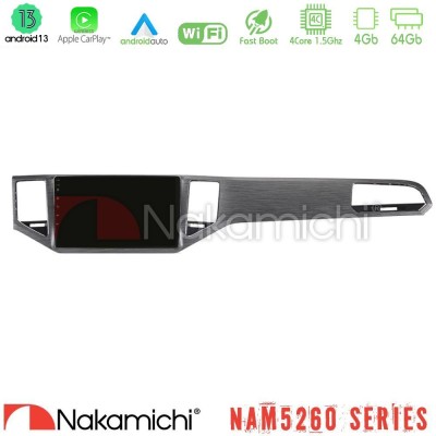 Nakamichi NAM5260 Series 4Core Android13 4+64GB VW Sportsvan 2014-2020 Navigation Multimedia Tablet 10
