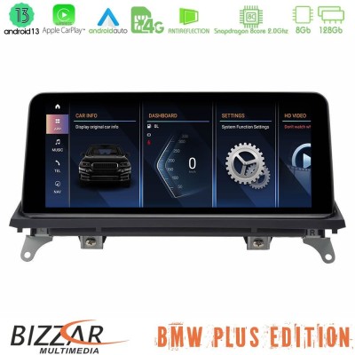 Bizzar Plus Edition BMW X5 & X6 2007-2010 Android13 8Core (8+128GB) Navigation Multimedia 10.25