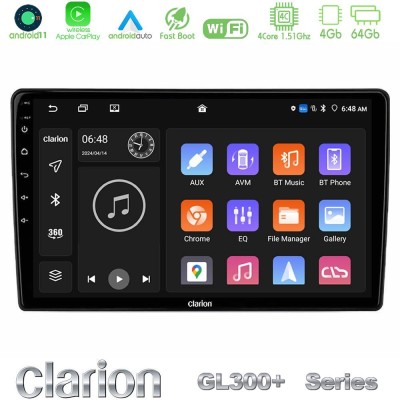 Clarion GL300+ Series 4Core Android11 4+64GB Renault Master 2019-2021 Navigation Multimedia Tablet 10