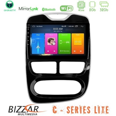 Bizzar C Series Lite 4Core Android14 2+32GB  Renault Clio 2012-2016 Navigation Multimedia Tablet 9