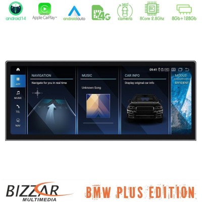 Bizzar Plus Edition BMW i3 2018-> Android14 8Core (8+128GB) Navigation Multimedia 12.3