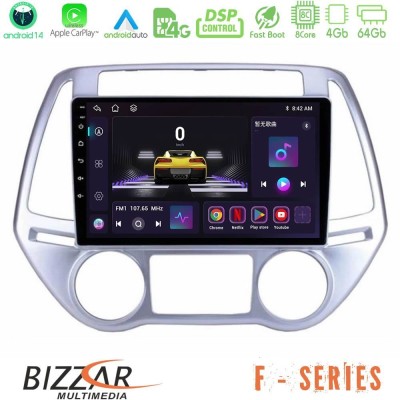 Bizzar F Series 8Core Android14 4+64GB  Hyundai i20 2012-2014 Navigation Multimedia Tablet 9