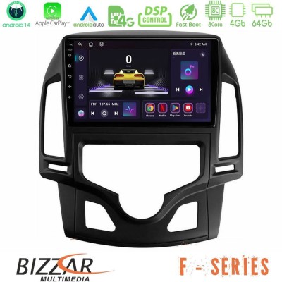 Bizzar F Series 8Core Android14 4+64GB  Hyundai i30 2007-2012 Auto A/C Navigation Multimedia Tablet 9