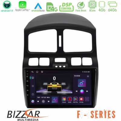 Bizzar F Series 8Core Android14 4+64GB Hyundai Santa Fe 2000-2006 Navigation Multimedia Tablet 9