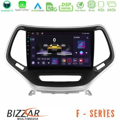 Bizzar F Series 8Core Android14 4+64GB  Jeep Cherokee 2014-2019 Navigation Multimedia Tablet 9