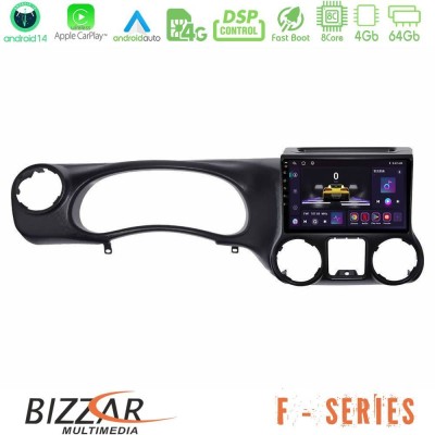Bizzar F Series 8Core Android14 4+64GB  Jeep Wrangler 2011-2014 Navigation Multimedia Tablet 10