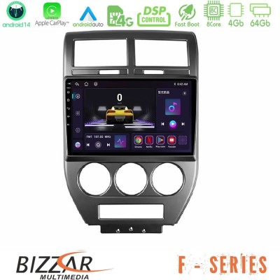 Bizzar F Series 8Core Android14 4+64GB  Jeep Compass/Patriot 2007-2008 Navigation Multimedia Tablet 10