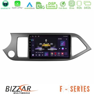 Bizzar F Series 8Core Android14 4+64GB  Kia Picanto Navigation Multimedia Tablet 9