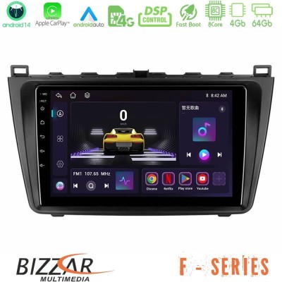 Bizzar F Series 8Core Android14 4+64GB  Mazda 6 2008-2012 Navigation Multimedia Tablet 9