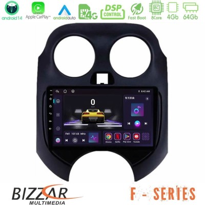 Bizzar F Series 8Core Android14 4+64GB  Nissan Micra 2011-2014 Navigation Multimedia Tablet 9