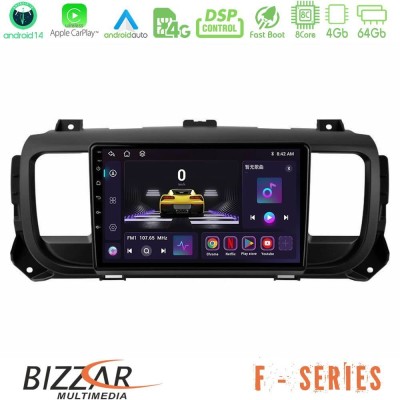 Bizzar F Series 8Core Android14 4+64GB  Citroen/Peugeot/Opel/Toyota Navigation Multimedia Tablet 9