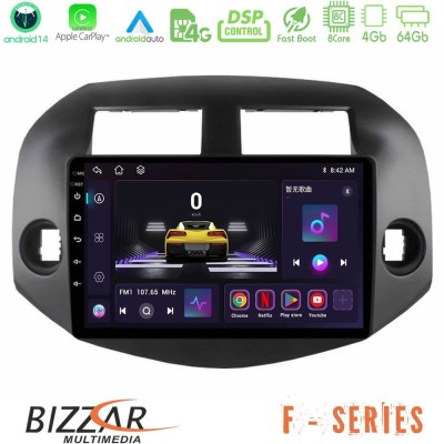 Bizzar F Series 8Core Android14 4+64GB  Toyota Rav4 2006-2012 Navigation Multimedia Tablet 10