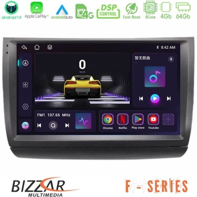 Bizzar F Series 8Core Android14 4+64GB  Toyota Prius 2004-2009 Navigation Multimedia Tablet 9