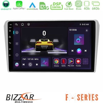 Bizzar F Series 8Core Android14 4+64GB  Toyota Avensis T25 02/2003–2008 Navigation Multimedia Tablet 9