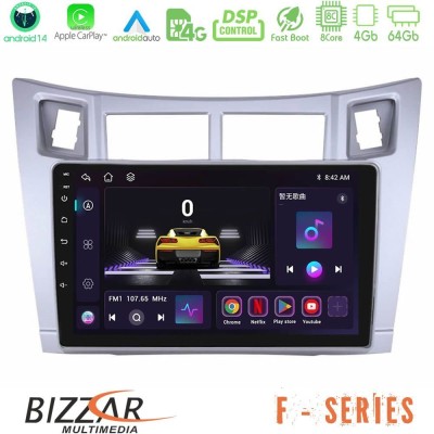 Bizzar F Series 8Core Android14 4+64GB  Toyota Yaris Navigation Multimedia Tablet 9