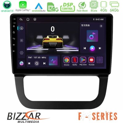Bizzar F Series 8Core Android14 4+64GB  VW Jetta Navigation Multimedia Tablet 10