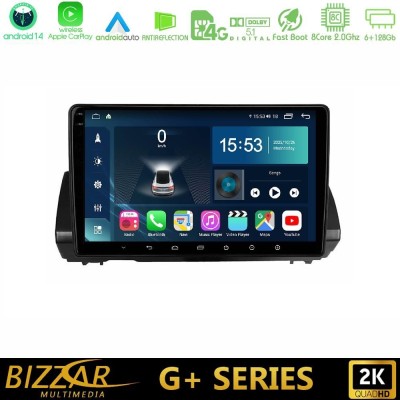 Bizzar G+ Series Dacia Sandero/Logan/Jogger 2022-> 8core Android14 6+128GB Navigation Multimedia Tablet 9