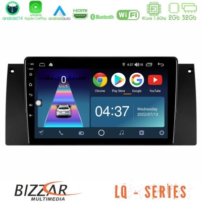 Bizzar LQ Series 4Core Android14 2+32GB BMW 5 Series 4Core Android14 2+32GB (E39) / X5 (E53) Navigation Multimedia Tablet 9