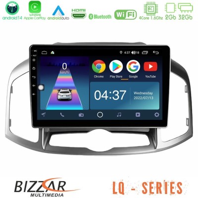 Bizzar LQ Series 4Core Android14 2+32GB Chevrolet Captiva 2012-2016 Navigation Multimedia Tablet 9