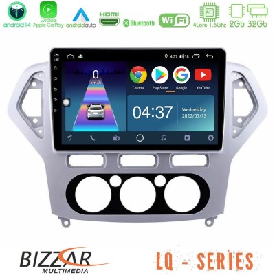 Bizzar LQ Series 4Core Android14 2+32GB Ford Mondeo 2007-2010 Manual A/C Navigation Multimedia Tablet 10