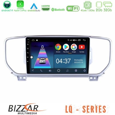 Bizzar LQ Series 4Core Android14 2+32GB Kia Sportage 2016-2018 Navigation Multimedia Tablet 9