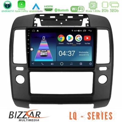 Bizzar LQ Series 4Core Android14 2+32GB Nissan Navara Navigation Multimedia Tablet 9