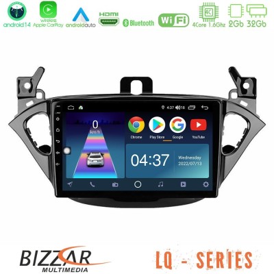 Bizzar LQ Series 4Core Android14 2+32GB Opel Corsa E/Adam Navigation Multimedia Tablet 9