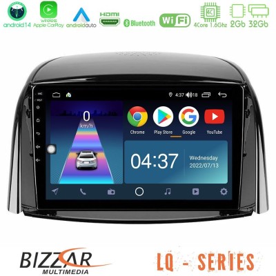 Bizzar LQ Series 4Core Android14 2+32GB Renault Koleos 2007-2015 Navigation Multimedia Tablet 9
