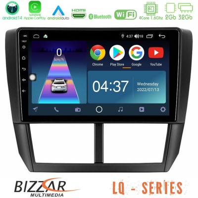 Bizzar LQ Series 4Core Android14 2+32GB Subaru Forester Navigation Multimedia Tablet 9