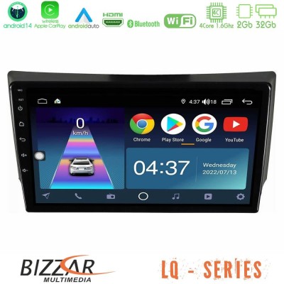 Bizzar LQ Series 4Core Android14 2+32GB Ssangyong Rexton 2002-2006 Navigation Multimedia Tablet 9