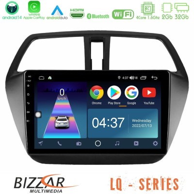 Bizzar LQ Series 4Core Android14 2+32GB Suzuki SX4 S-Cross Navigation Multimedia Tablet 9
