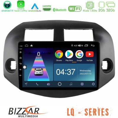 Bizzar LQ Series 4Core Android14 2+32GB Toyota Rav4 2006-2012 Navigation Multimedia Tablet 10