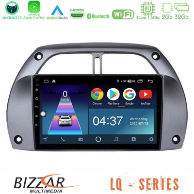 Bizzar LQ Series 4Core Android14 2+32GB Toyota RAV4 2001 - 2006 Navigation Multimedia Tablet 9