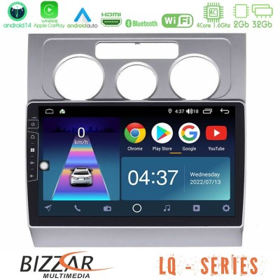 Bizzar LQ Series 4Core Android14 2+32GB VW Touran 2003-2011 Navigation Multimedia Tablet 10
