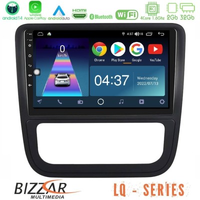 Bizzar LQ Series 4Core Android14 2+32GB VW Scirocco 2008-2014 Navigation Multimedia Tablet 9